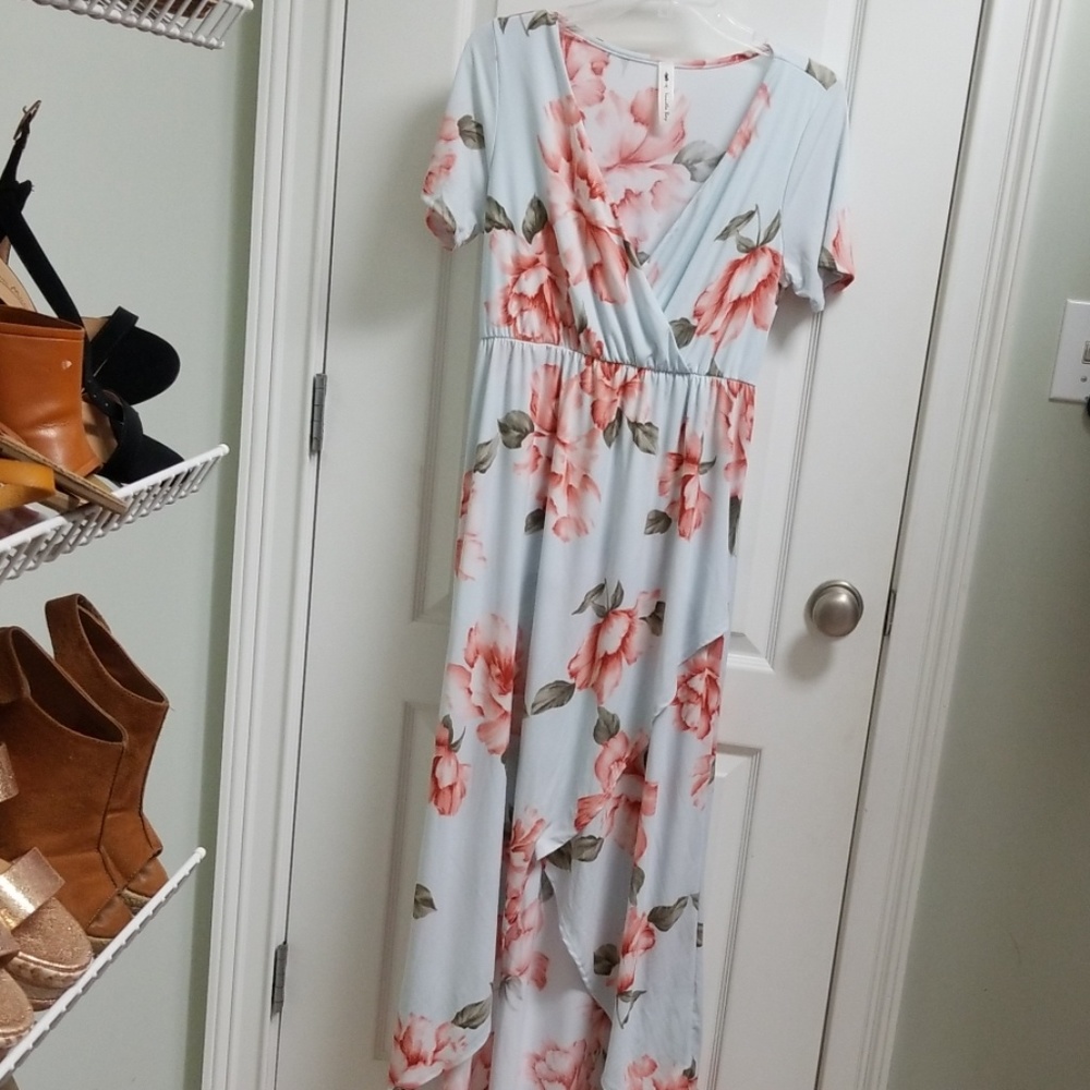 Vanilla Bay floral high low dress